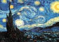 The Starry Night by Van Gogh GIF of Vincent Van Gogh's Starry Night with pan feature added into the animation