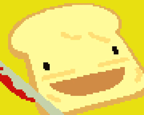 c19.gif Pixel Art GIF of spreading jam onto a slice of bread and it spells out YEAH
