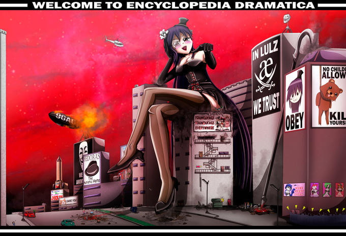AE-tan Encyclopedia Dramatica home page graphic