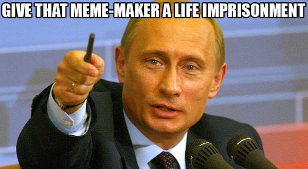 Vladimir be Putin people in jail over memes Vladimir Putin Meme about imprisoning memers