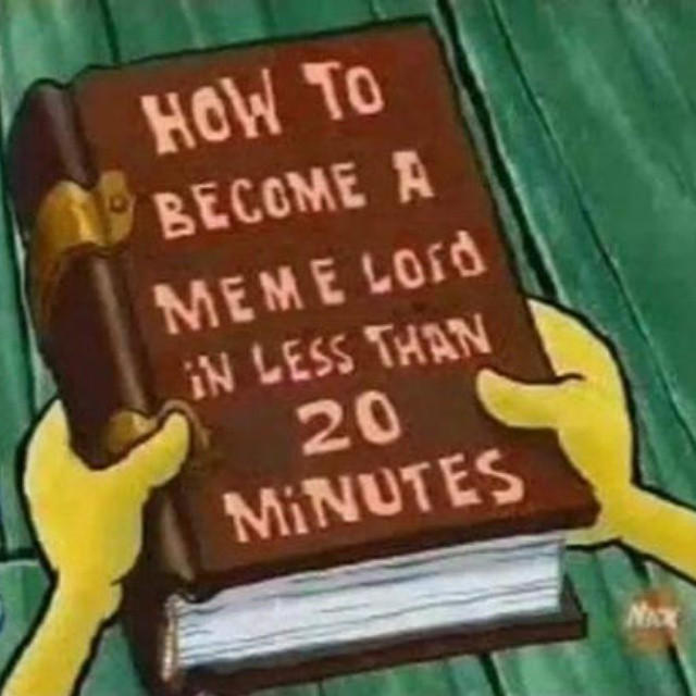 How To Become A Meme Lord Cartoon image of hands holding the book, How To Become Meme Lord in Less Thank 20 Minutes