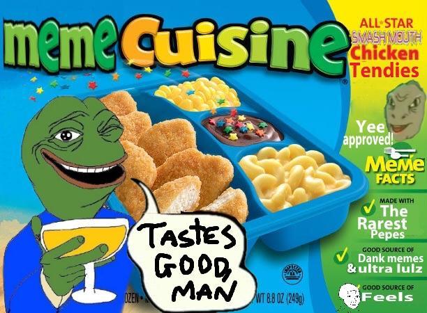 Meme Cuisine Pepe the frog eating meme cuisine cereal before he was an alt-right symbol