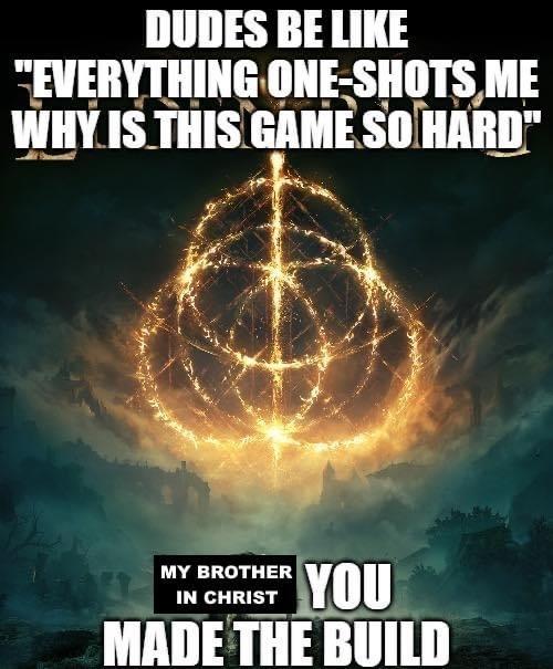 elden ring DUDES BE LIKE "EVERYTHING ONE-SHOTS ME WHY IS THIS GAME SO HARD" YOU MADE THE BUILD MY BROTHER IN CHRIST