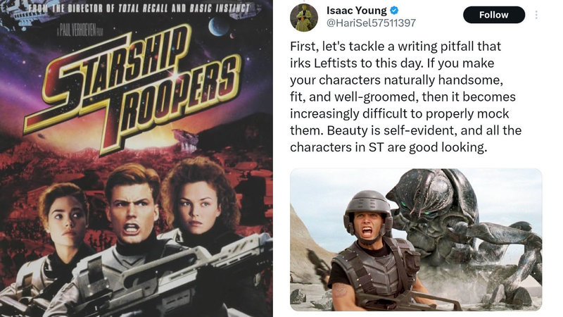 Starship Troopers Effective Satire Discourse on Twitter / X.